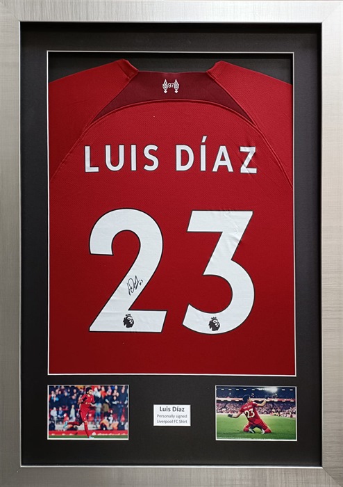 LOT 56 - LUIS DIAZ SIGNED LIVERPOOL SHIRT